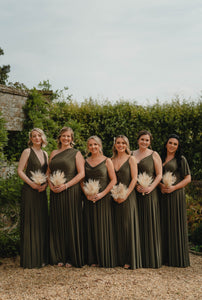 Variety of Necklines for group of Bridesmaids